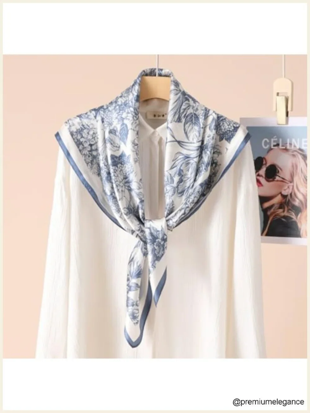 100% Mulberry Silk Scarf for Women, Large Square Bandana Head Scarf 35x35
